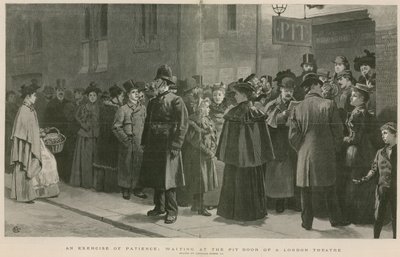 An Exercise of Patience: Waiting at the Pit Door of a London Theatre by Charles Green